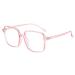 PARWANA Blue Light Blocking Computer Readers Presbyopic Glasses Oversized Reading Glasses Anti UV Square Flat Light Mirror +250 Pink-2
