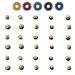 HPS Sujok Therapy Star Magnets Round (Set of 30) +5 Acupressure Massage Rings