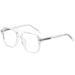 Fuqinqingoz oversized anti-eyes reading glasses anti-blue light computer reader fashionable aviator glasses with a flat light mirror (color: gray size: +350) +350 gray