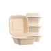 50 COUNT Sugarfiber 6 X 6" Compostable Square Hinged Container, Single Compartment Clamshell Takeout Box, Made from Eco-Friendly Plant Fibers 6" X 6"