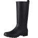 Asgard Womens Tall Rain Boots Waterproof Knee High Rainboots - Slim Calf- 7 Matte Black