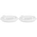 Alipis 2 Pcs Steamer Microwave Steamed Plate Food Containers with Lids Dumpling Kitchen Sundries Microwave Steaming Dish Container with Lid Food Grade Pp Steamed Fish Pot With Cover White Whitex2pcs 32.7x18.6cmx2pcs
