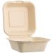 50 Count Sugarfiber 6x6 Compostable Square Hinged Container - Eco-Friendly Plant Fibers - Buy Online on GoSupps.com