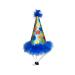 H&K Pet Party Hat | Blue Party Time (Large) | Birthday Hat for Dogs and Cats | Adjustable Strap for Comfort & Stability | Perfect for Birthday Party, Adoption Celebration or Gotcha Day Photos Large Blue