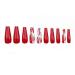 ALLKEM Burnt Red Ballerina Nails - Extra Long Coffin Press-On Acrylic Nails | 20 pcs, 10 Sizes - Buy Online on GoSupps.com