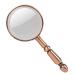Glass Glass Full Metal Handheld Old Man Reading Magnifier Reading Newspaper HD Optical Glass Bronze Single Magnifier Magnifier for Reading Made in China