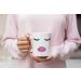 Eyelash Mascara and Lipstick Mug 11 oz ceramic - Buy Online on GoSupps.com