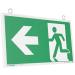 Notlok Safety Work Emergency Exit Sign - Illuminating PVC Plate | DIN 7010 DIN 67510 | Double-Sided Escape Path Sign (20x38 cm) - International Shipping Available - Buy Online on GoSupps.com