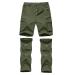 Men's Outdoor Hiking Pants Waterproof Quick Dry Fishing Pants Lightweight Straight Work Pants 34 Army Green
