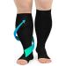 FITTOO Plus Size Compression Socks 20-30mmHg | Open Toe Shin Splint & Varicose Vein Relief | Men & Women 7X-Large Graphite - Buy Online on GoSupps.com