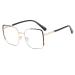 Metal Clear Vision Blue Light Blocking Computer Readers Eyewear Reading Glasses Big Frame Flat Light Mirror 1.00 C1