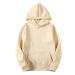 Comfortable Sweatshirts for Men with Hooded: Workout Running Athletics Fleece Pullovers Hoodie Long Sleeve Shirts Beige X-Large