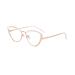 kachawoo Anti Blue Light Glasses Women Optical Half Frame Computer Eyeglasses Female Cat Eye Glasses Metal Gold With Clear