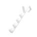 Healeved 3pcs 5 Hooks Door Coat Hangerwhitel Towel Rack Plastic The Hat Holders Hanging Portable Over medium White