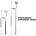 Aluminum Forearm Crutches Silver/Black Folding Crutches Adult with Non Slip Tips Crutches for Walking Ergonomic Adjustable Walking Aids Prosperous - Buy Online on GoSupps.com