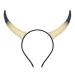 L'VOW Women Bat Wing Headband Hair Clip Cat Ear Headband Fancy Halloween party Cosplay Costume White Devil Horn