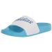 adidas Women's Adilette Slides Sandal 9 White/Blue Rush Met/Sky Rush