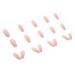 Eliongpu 24Pcs French Long Coffin Press-On Nails | DIY Manicure | Glossy Acrylic False Nails with Adhesive Tabs - Buy Online on GoSupps.com