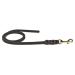 Fat leather line 1m / 1.35m / 2.20m / 3m chrome or brass without hand loop (1m x 8mm black brass hook) 1m x 8mm black brass hook