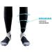 ZLYJ Compression Socks for Men & Women | 20-30mmHg Knee High Support Stockings for Running & Football - Buy Online on GoSupps.com