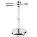 Parker Safety Razor's Deluxe Chrome 2 Prong Safety Razor and Shaving Brush Stand