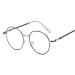 Metal Eyeglasses Reading Glasses Anti Eye Strain Computer Readers Anti Blue Light Round Flat Light Mirror +200 Black-silver