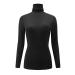 KLOTHO Casual Turtleneck Tops Lightweight Long Sleeve Soft Thermal Shirts for Women A-black XX-Large