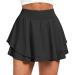IUGA Tennis Skirts for Women with Pockets Shorts Athletic Golf Skorts Skirts for Women High Waisted Running Workout Skorts Black Medium