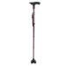MidiLi Elderly Crutches Five-Section Foldable Aluminum T-Shaped Non-Slip Cane Lighting Light with Alarm Crutch Cane Outdoor Old Disabled Person