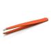 Effective Eyebrow Slanted Tweezer Covered with Colour Silicon (Orange)