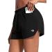 BALEAF Women's 3" Running Athletic Shorts Quick Dry Gym Workout Shorts with Pockets Black Medium