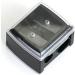 Black Eyeliner Sharpener Makeup Pencil Sharpener Dual Holes Eye Pencil Sharpener with Cover Portable Cosmetic Pencil Sharpeners for Eyebrow Eyeliner Pencil Makeup Tools Accessories