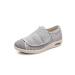 DENACARE Women's Wide Width Shoes with Adjustable Closure Lightweight for Diabetic Edema Plantar Fasciitis Bunions Arthritis Swollen Feet-SW2 8 Wide Grey
