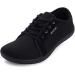 WHITIN Men's Wide Minimalist Barefoot Sneakers | Zero Drop Sole | Optimal Relaxation 11 Wide W81 | All Black