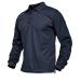 BIYLACLESEN Men's Jersey Golf Polo Shirts Outdoor Pique Performance Tactical Military Long Sleeve Shirts Navy Large