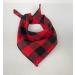 Tartan Check Dog Bandana Ties Like a Neckerchief Soft Cotton (Red & Blue Tartan) - Buy Online on GoSupps.com