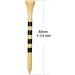 Zivisk Bamboo Golf Tees 100 Count - Strong, Sustainable, Biodegradable - 2-3/4 or 3-1/4 Long - Black & Stripe Design - Buy Online on GoSupps.com