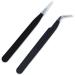 Telabeautix Tweezers Set of 2 Straight and Curved Black - Buy Online on GoSupps.com