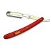 Stainless Steel Professional Barber Straight Edge Razor with 100 Lord Single Edge Blades - Red | Premium Shaving Tool for Men - Buy Online on GoSupps.com