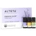 Altenya Organic Essential Oil Set - Bio-Certified Lavender Mandarins & Lemongrass (3 Bottles 0.17 fl oz | 5 ml) - Pure Essential Oils & Carrier Oil for Aromatherapy - Buy Online on GoSupps.com