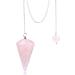 Seven Chakra Beads and Pendulum Natural Gemstones for Meditation Yoga Divination (7ml-Rose Quartz)