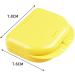 Portable Retainer Box Dental Tray Splint - Self-Cultivation Denture Container for Retainers, Mouth Guards, and Braces (Yellow) - Buy Online on GoSupps.com