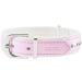 HUNTER Modern Art Luxury Dog Collar - Imitation Leather Rhinestones 32 (XS) Pink/White - Stylish & Durable  - Buy Online on GoSupps.com