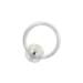 ND24 NailDesign nail piercing Creole silver - 925 Sterling Silver - nail art finger foot 925 pieces (1 pack) ball - silver