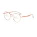 Qinzhenz Designer reading glasses relieves fatigue anti-blue light computer reading glasses round flat Heller mirror for women and men (color: rose size: +250) +250 rose