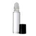 10ml 1/3 oz EMPTY Clear Roll on Bottle with Roller & Black Caps 144 Pcs