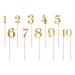 Schnooridoo Cake Topper Cake Decorating Cake Decoration Wedding Birthday (Number 1-11 gold)