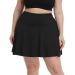 HDE Women's Plus Size Tennis Skort Pleated Athletic Golf Skirt with Shorts 3X Black