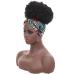 Synthetic Buns Boy Wig Hair Accessories Girl Ballerina Afro Puff Wigs For Black Women Ponytail 10 INCH black