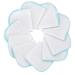 Mias 10 Baby washcloths Made of Molton Flannel White-Blue Cotton Non Toxic/Baby Cloths/Cosmetic Cloths/All-Purpose Cloths White/Blue 24x24cm
